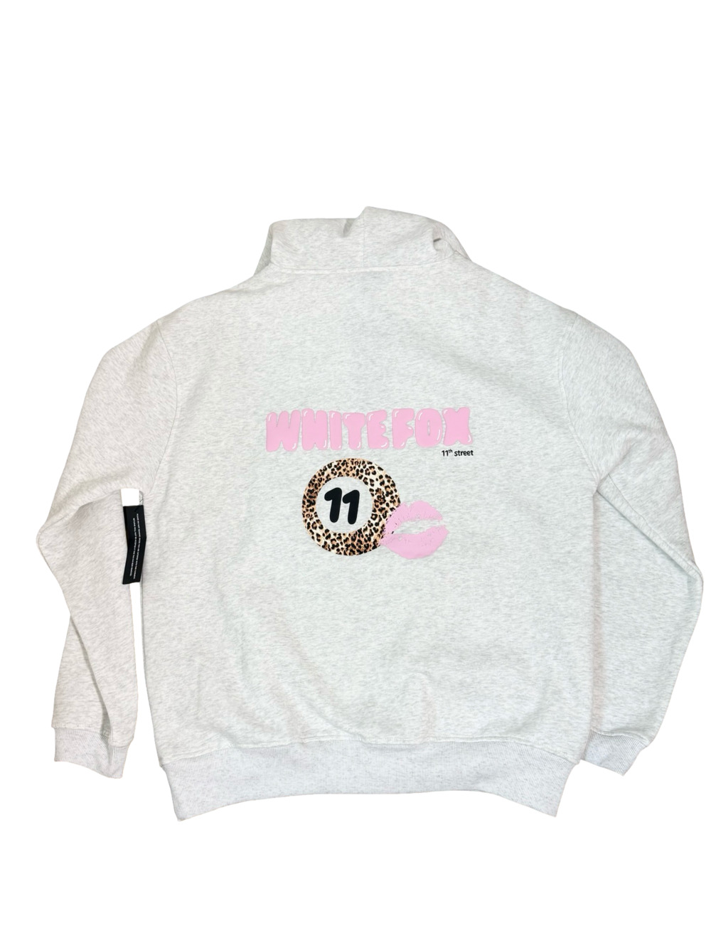 White Fox 11th Street Oversized Hoodie in Ash Grey - Picture 5 of 9